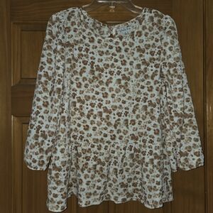 Leopard Print Long Sleeve Top